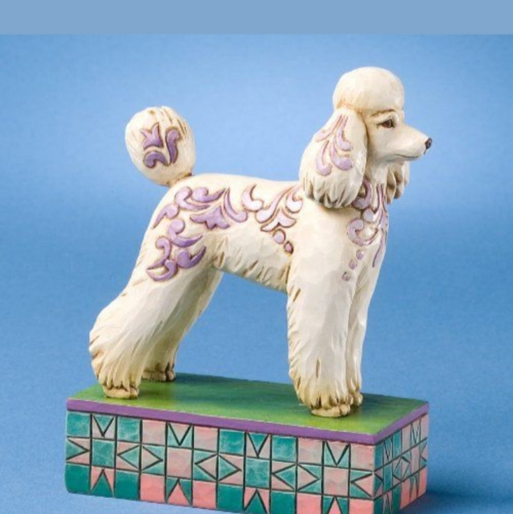 Jim Shore Heartwood Creek Genevieve 4025832 Poodle Dog Figurine In Box - Picture 2 of 4